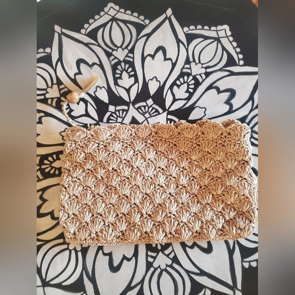 Crochet Natural Fiber Pouch